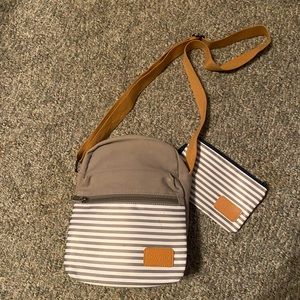 Leaper Crossbody Canvas Striped Purse Set